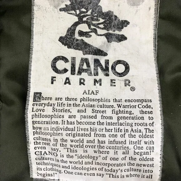 Ciano Farmer Original Early 2000's Asian Inspired Miltary/Field Jacket Men's L - Picture 10 of 11